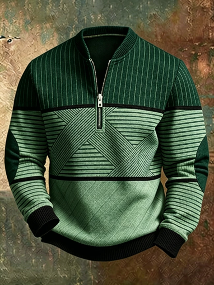 Viktor | Jersey elegante de hombre con media cremallera