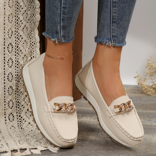 Evelina | Mocasines con hebilla de diamantes