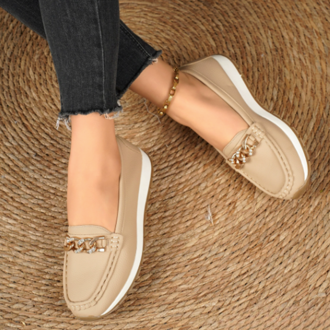 Evelina | Mocasines con hebilla de diamantes