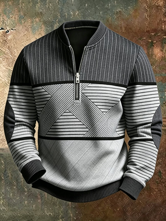 Viktor | Jersey elegante de hombre con media cremallera