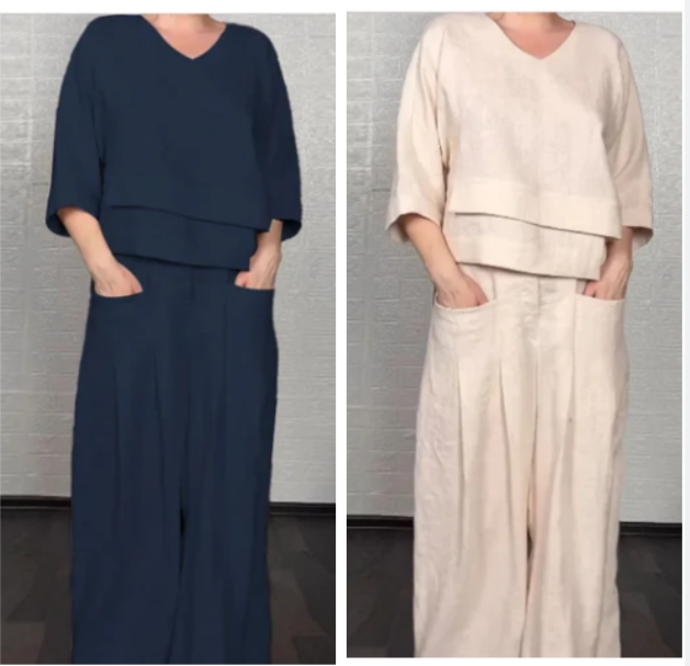 Clara | Conjunto Minimalista Amplio en Dos Piezas