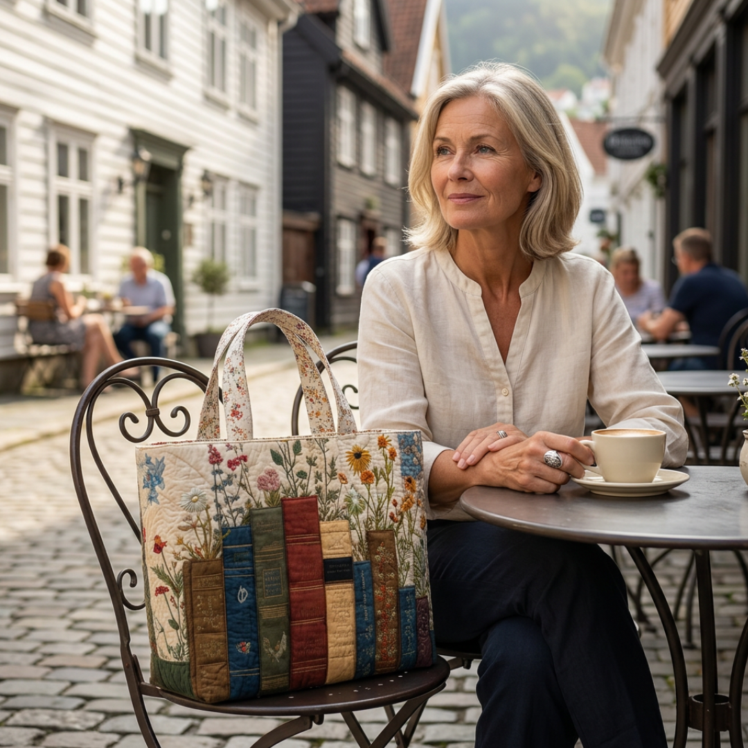 Sonja – Bolso tote acolchado con estampado botánico