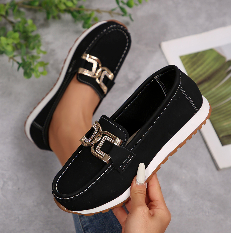 Ema | Mocasines chic con hebilla de diamantes