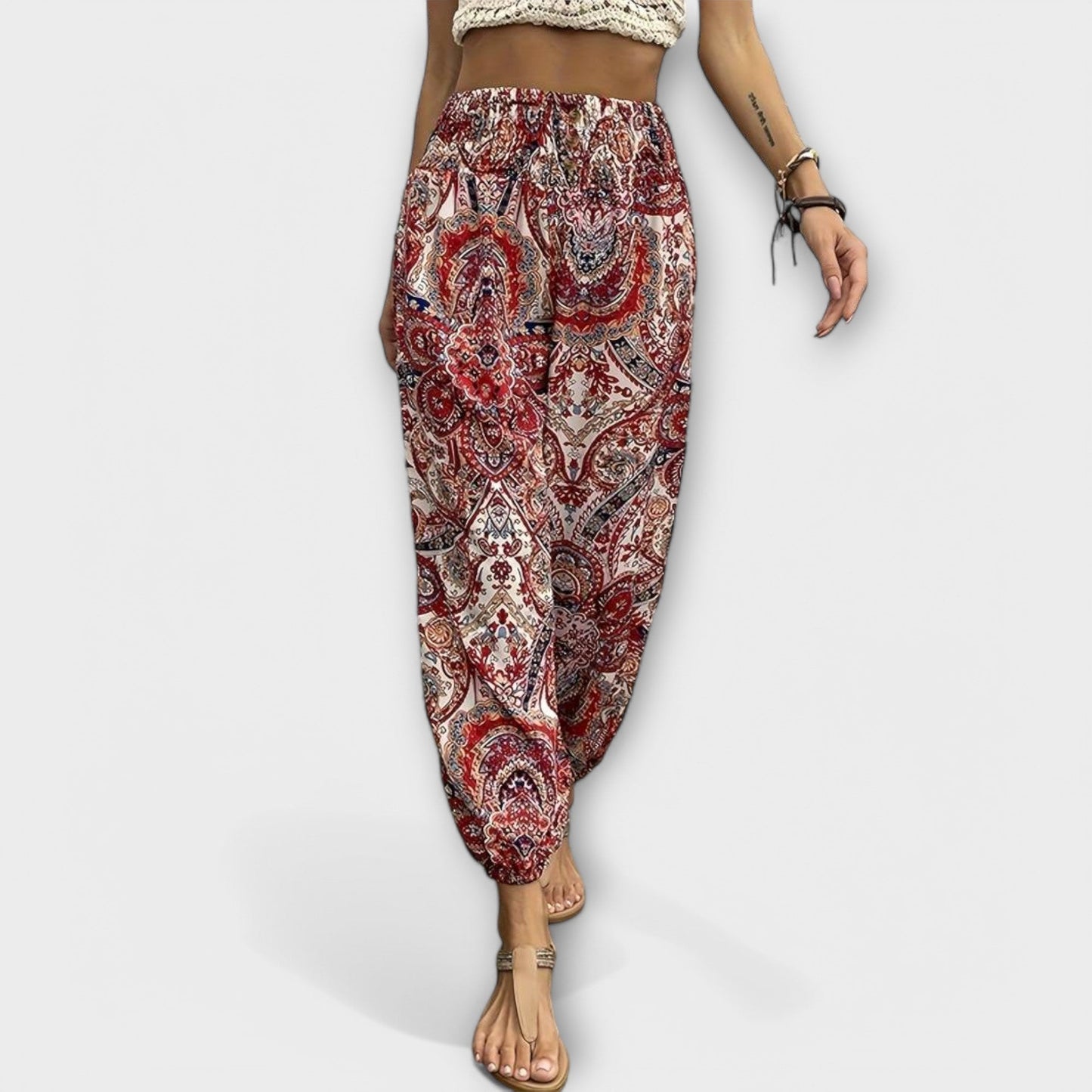 Scarlett - Pantalones con patrón étnico