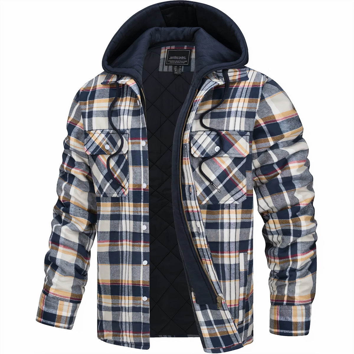 Kevin | Chaqueta de cuadros con cremallera
