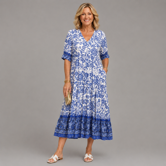 Keisha | Vestido floral con escote en V