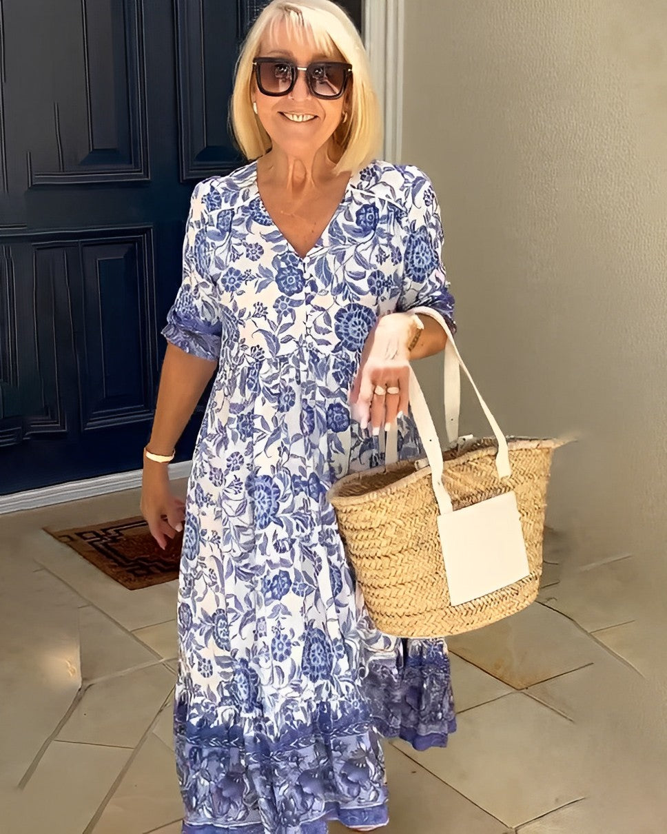 Keisha | Vestido floral con escote en V
