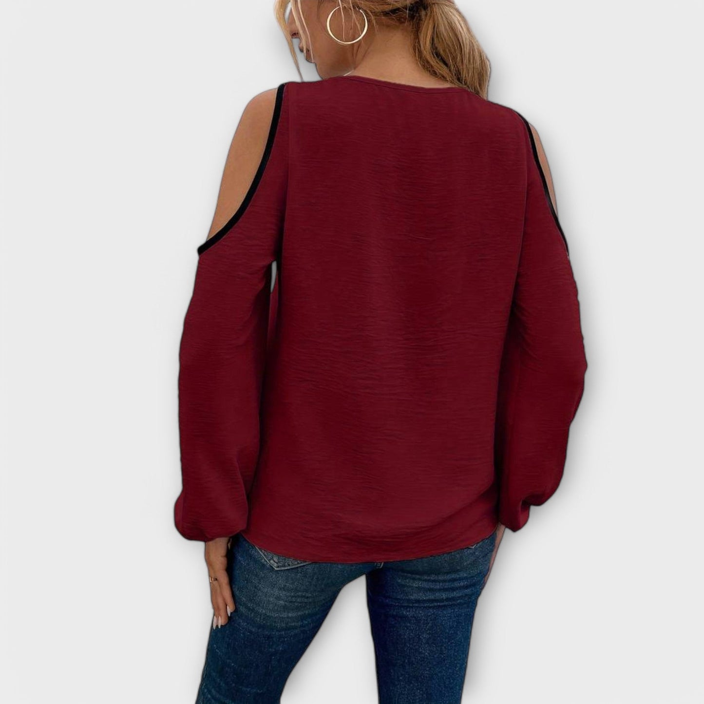 Scarlett - Blusa con escote rectangular