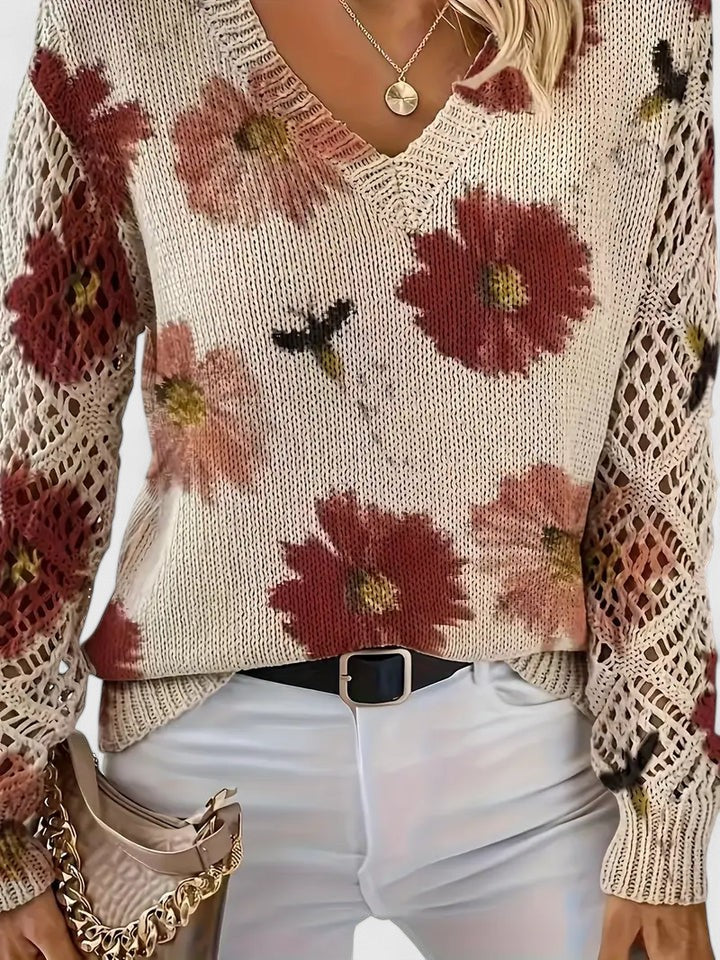 Bronwen | Jerséi calado con estampado floral