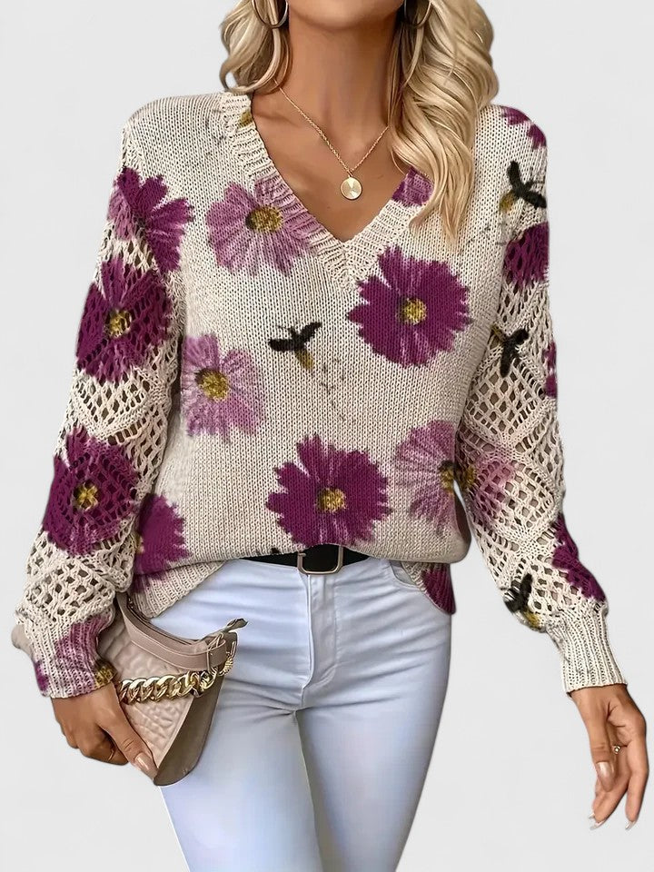 Bronwen | Jerséi calado con estampado floral