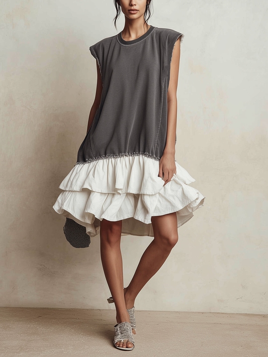 Ilaria | Vestido casual de bloques de color, corte amplio, para vacaciones