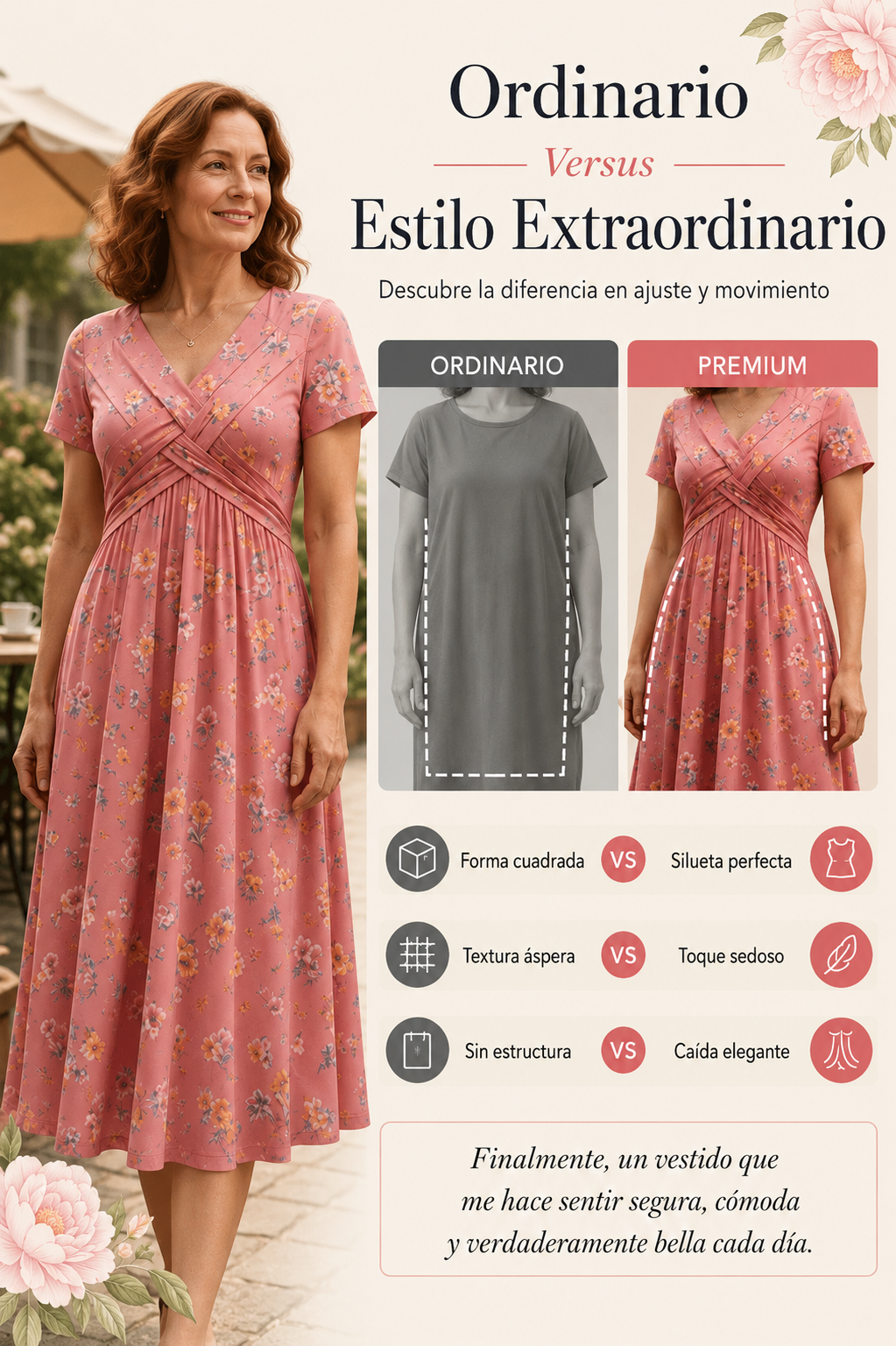 Vestido Lía – Floral con Escote V y Cintura Cruzada