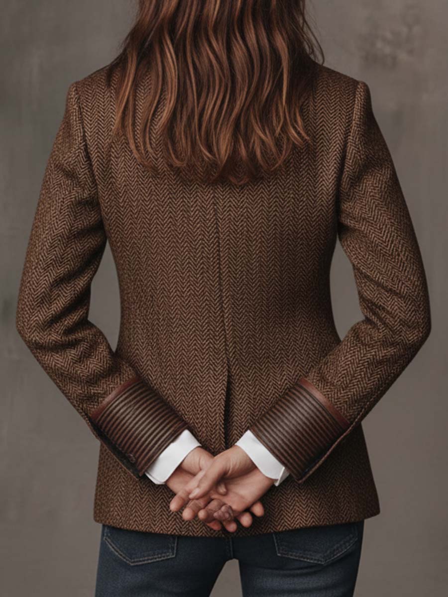 Gisèle | Blazer de Paneles con Estampado de Espiga