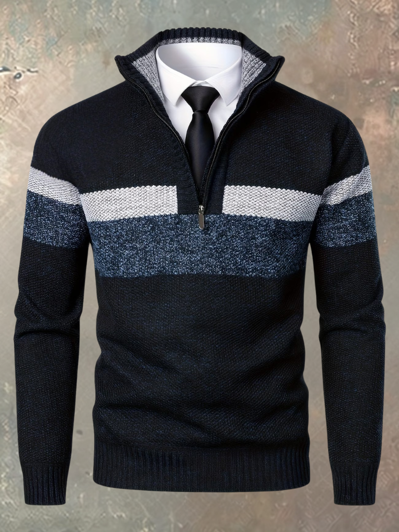 Milan | Jersey elegante de hombre con media cremallera