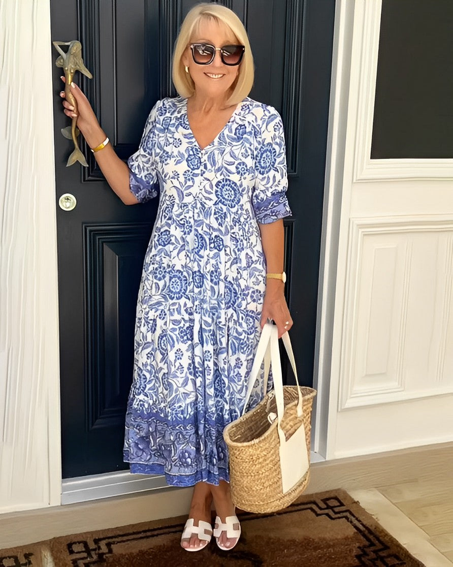 Keisha | Vestido floral con escote en V