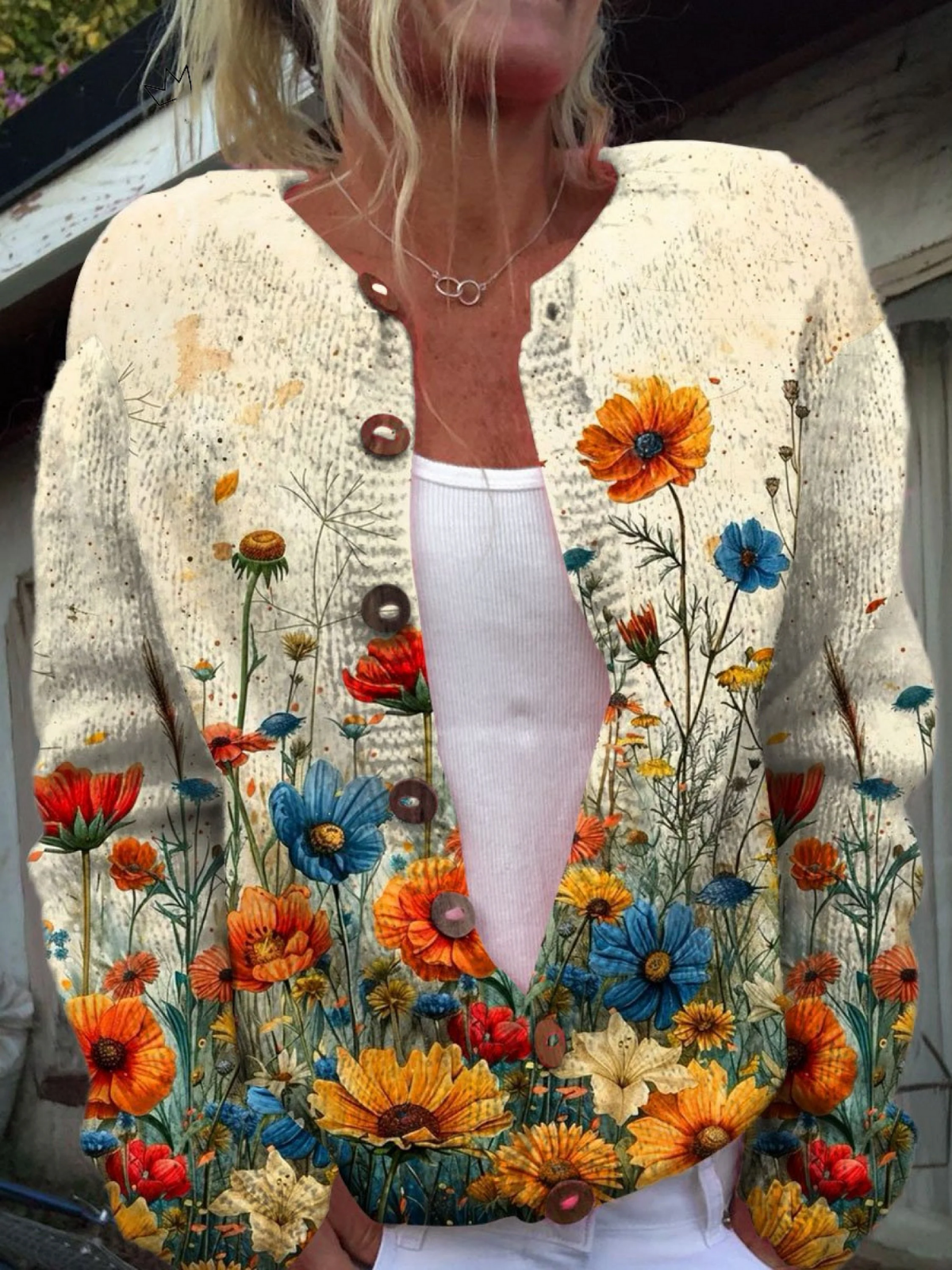 Tansy™ | Cárdigan vintage con estampado floral