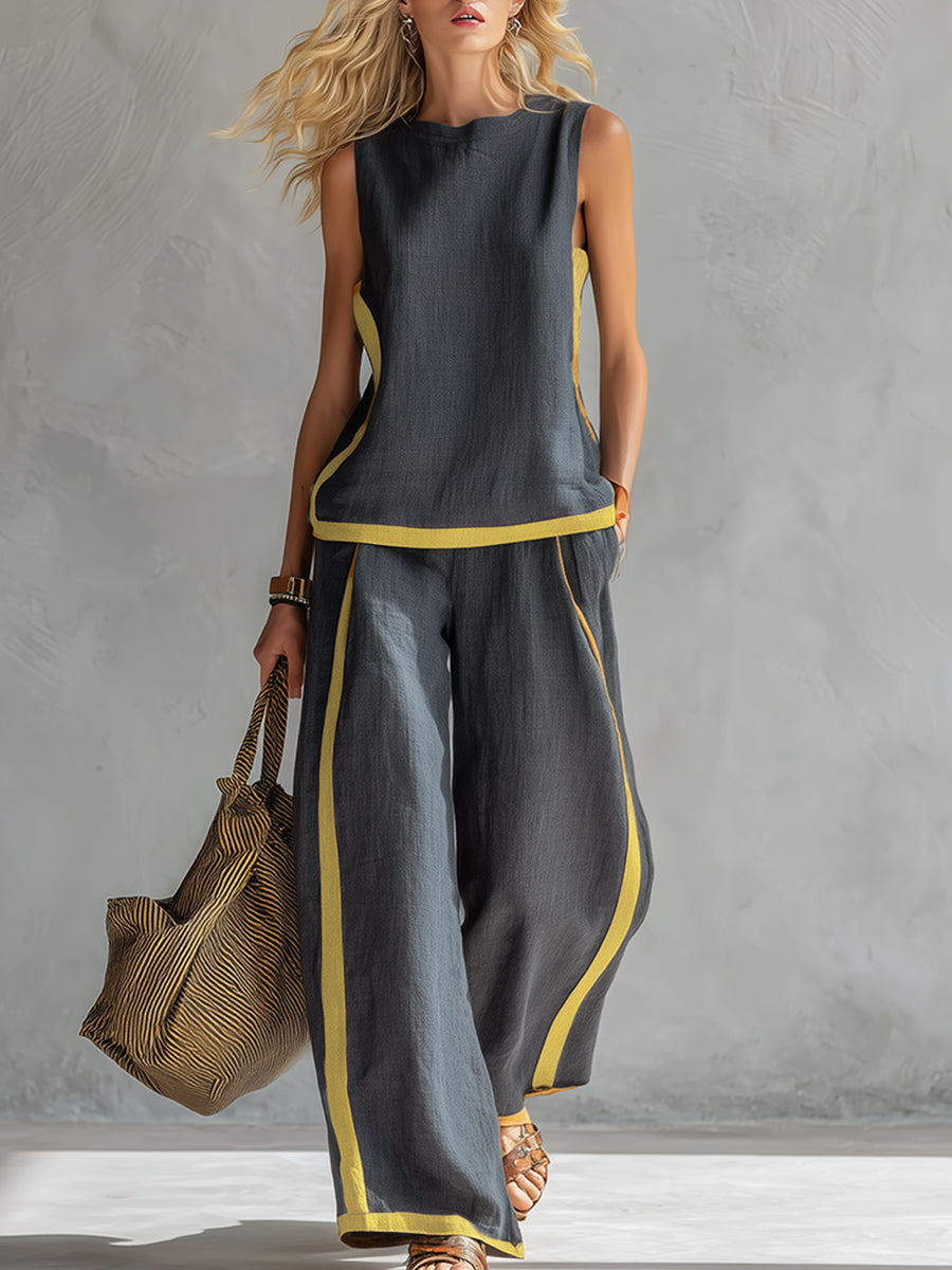 Laura - Elegante conjunto de chaleco y pantalones