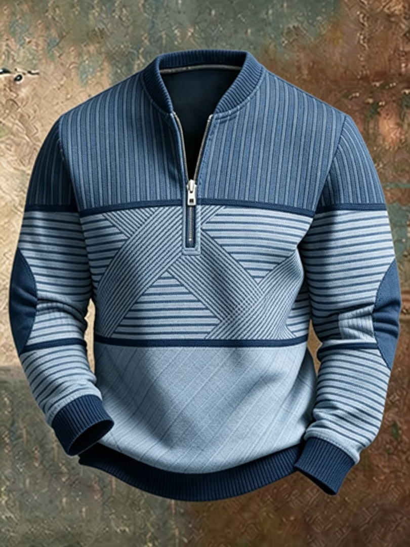 Viktor | Jersey elegante de hombre con media cremallera