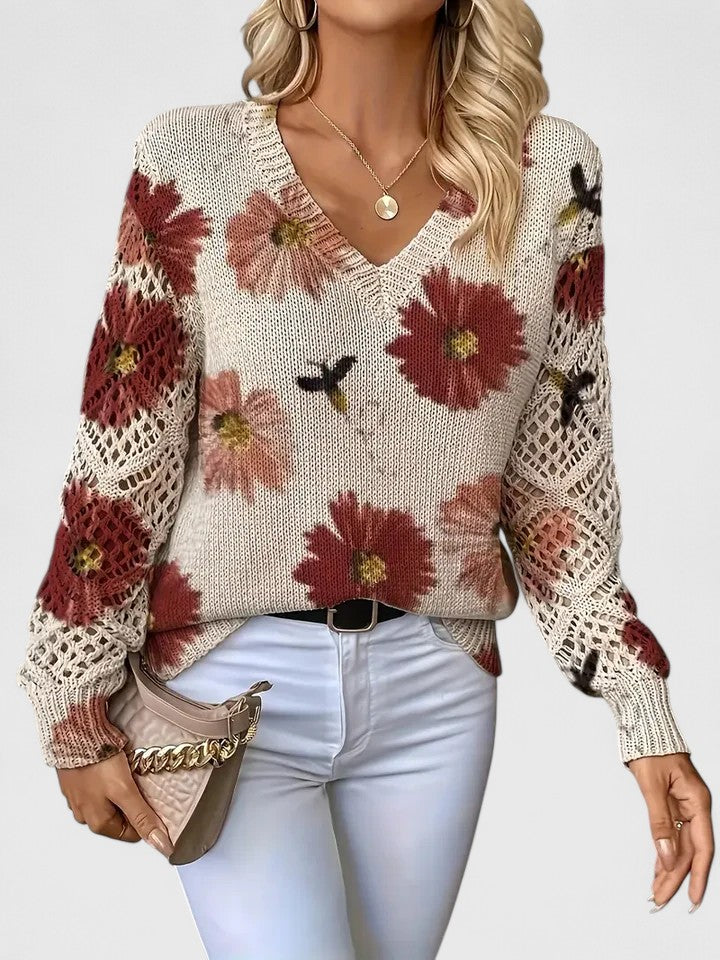 Bronwen | Jerséi calado con estampado floral