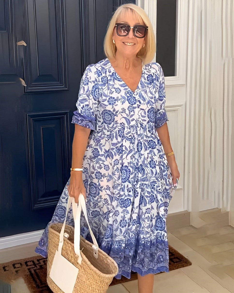 Keisha | Vestido floral con escote en V