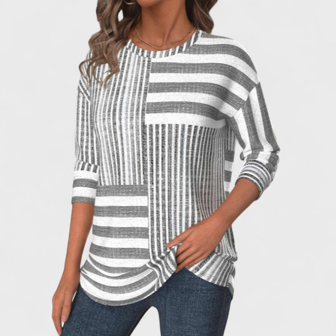 Olga - Blusa a rayas de material transpirable