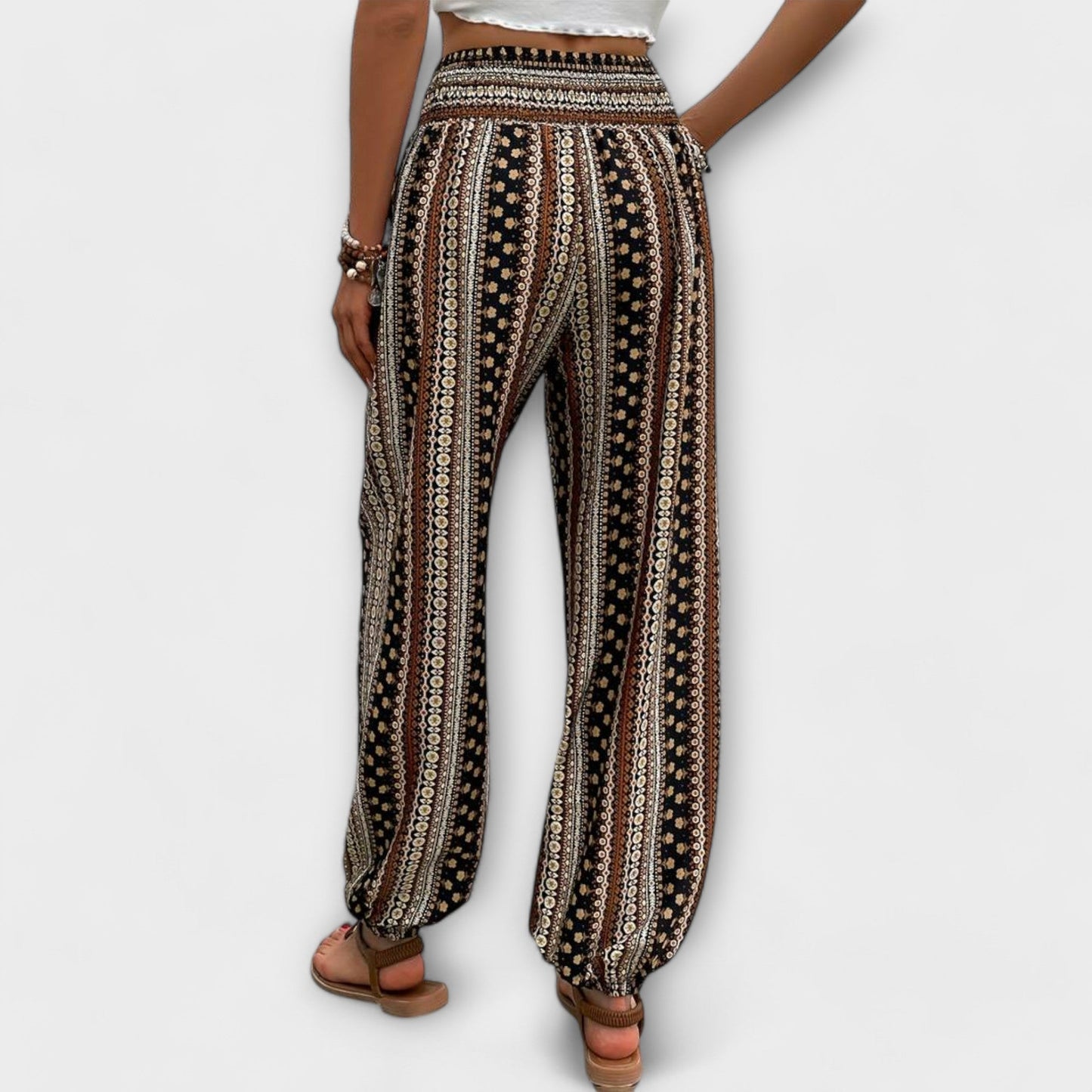 Scarlett - Pantalones con patrón étnico