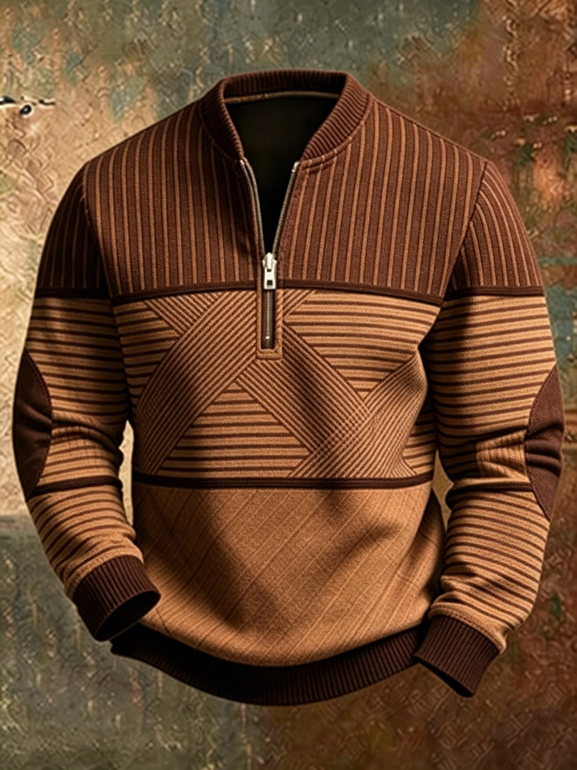 Viktor | Jersey elegante de hombre con media cremallera