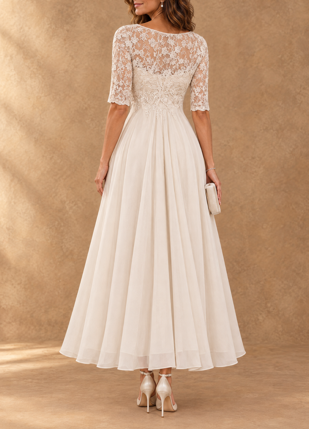 Abella | Vestido de encaje y gasa