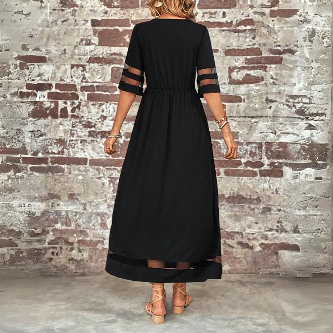 Aubrey™ | Vestido midi favorecedor que disimula el vientre