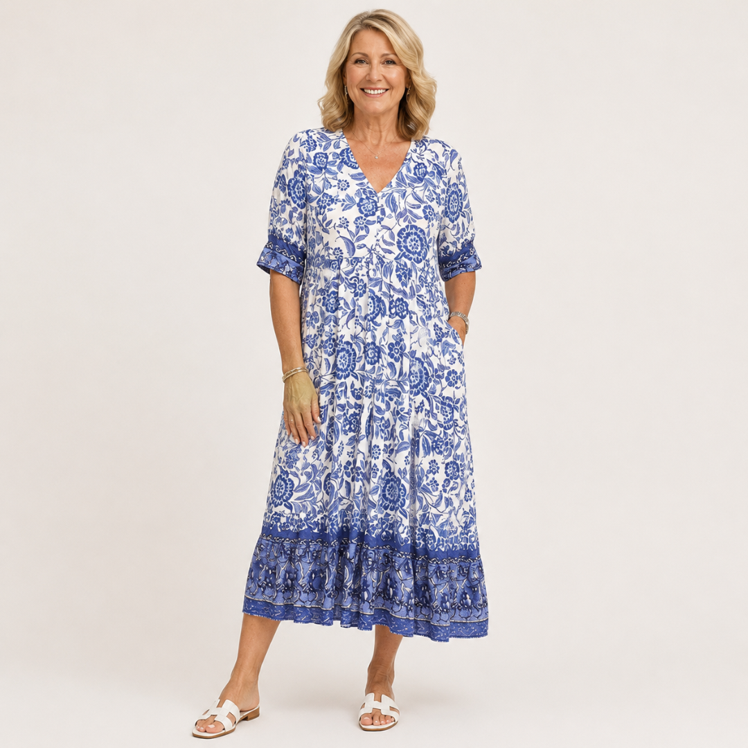 Keisha | Vestido floral con escote en V