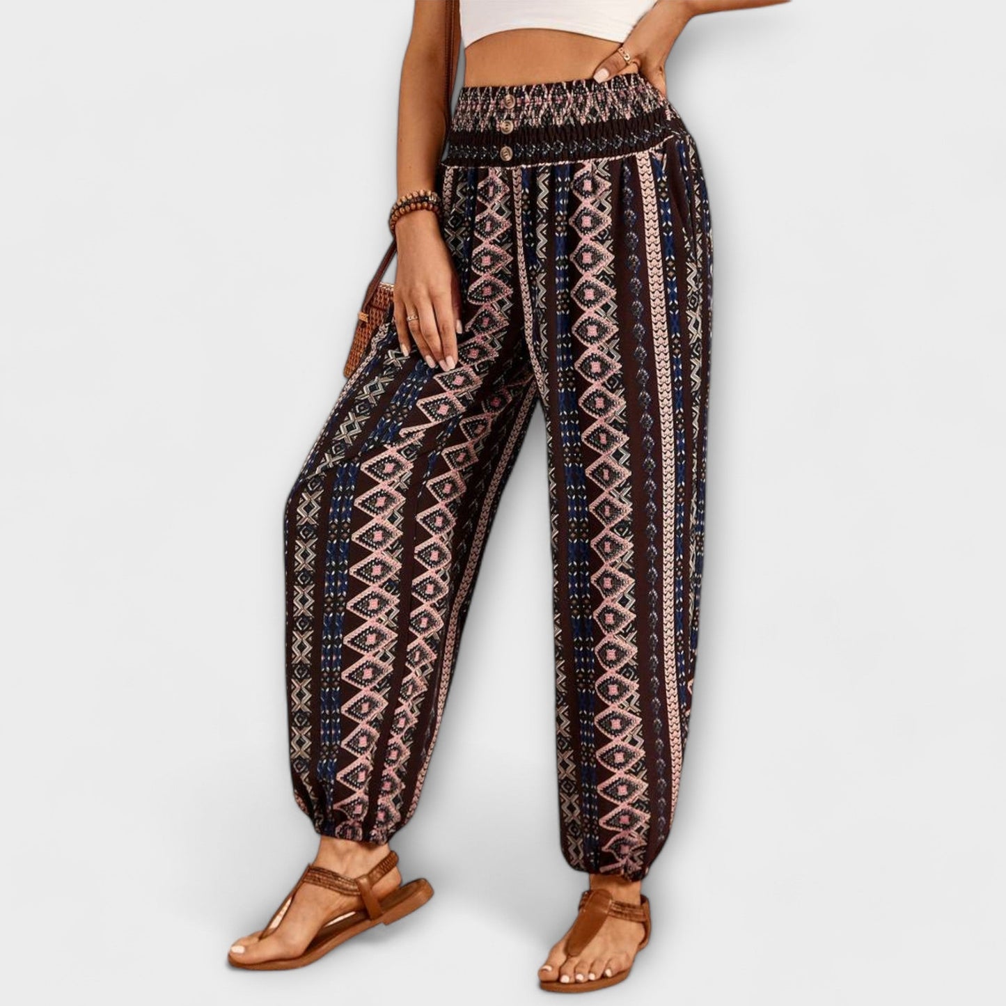 Scarlett - Pantalones con patrón étnico