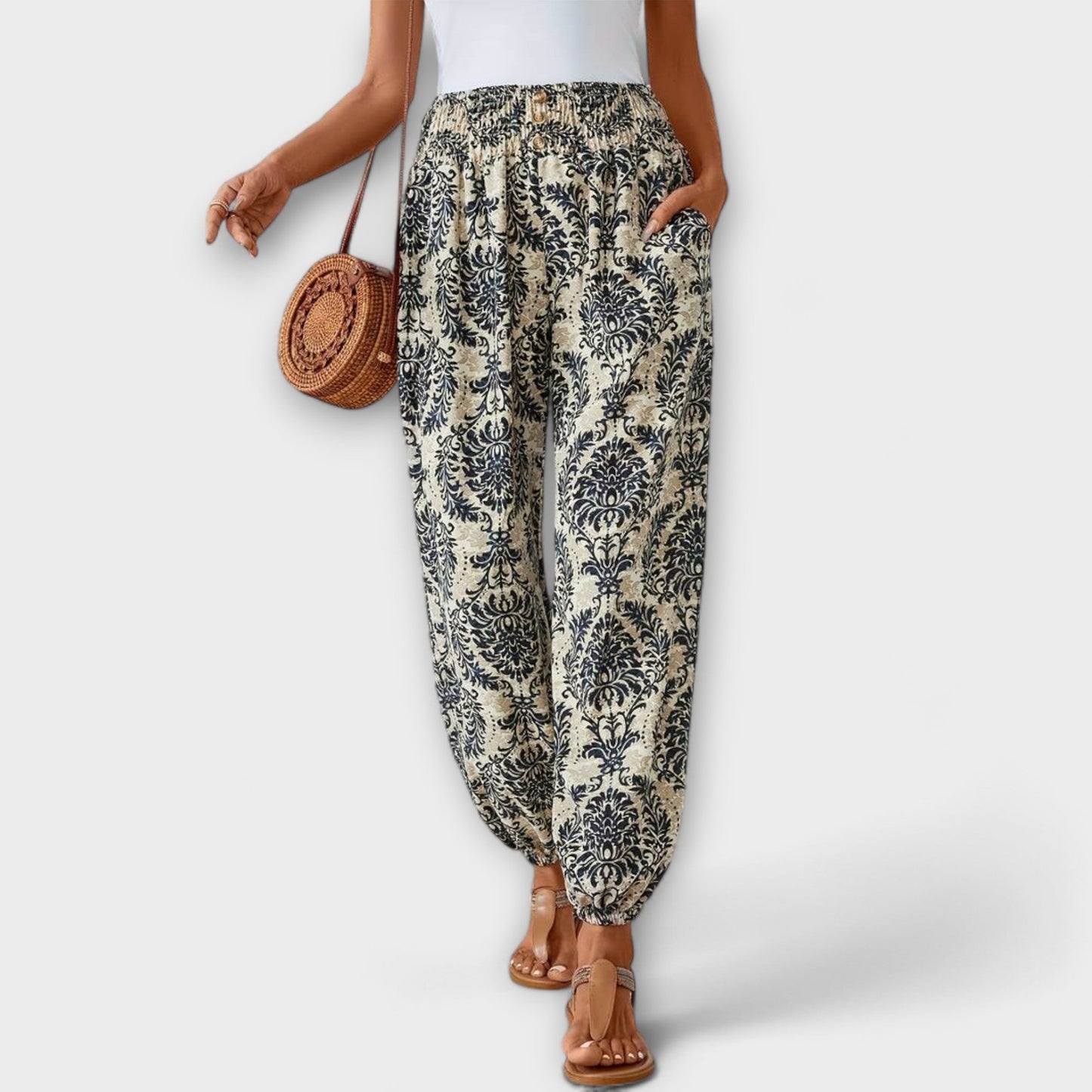 Scarlett - Pantalones con patrón étnico