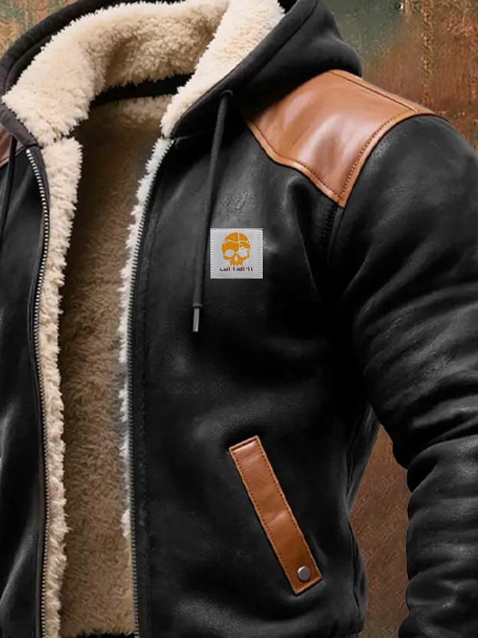 Cazadora de invierno con detalles de piel