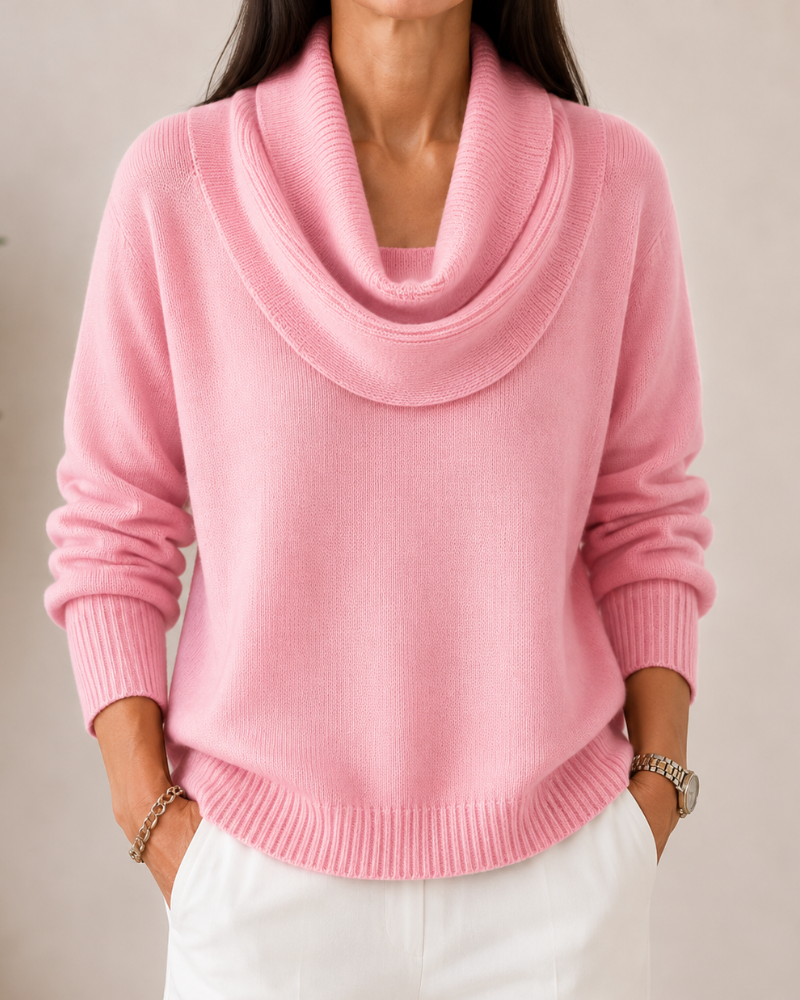 Caralina™ | Jersey de punto elegante con cuello vuelto