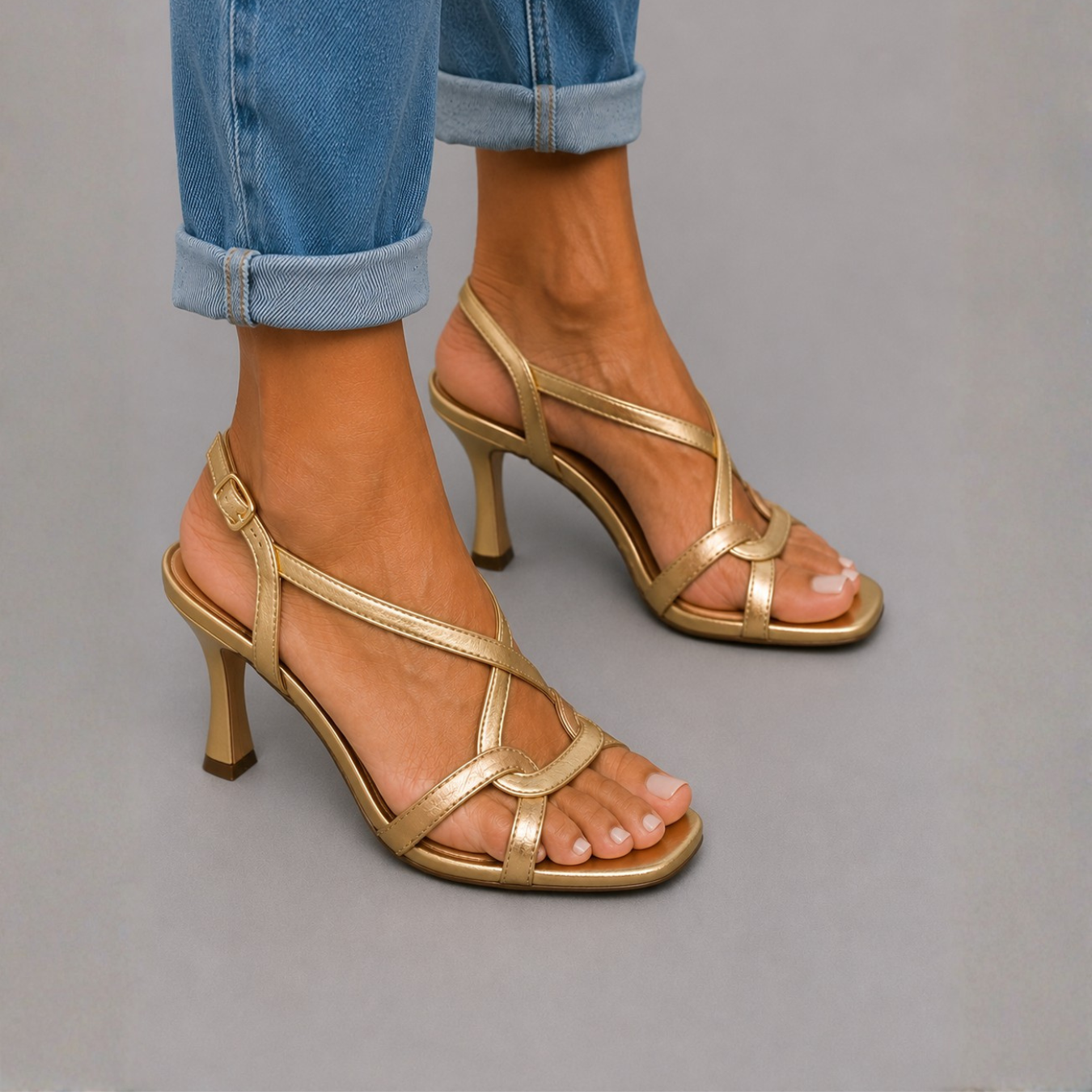 Sol ™ | Sandalias Doradas, Encanto Estival