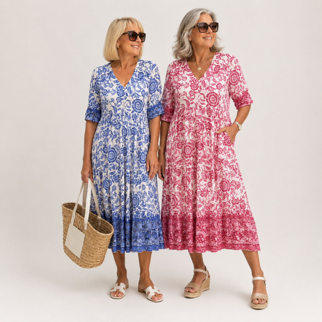 Keisha | Vestido floral con escote en V