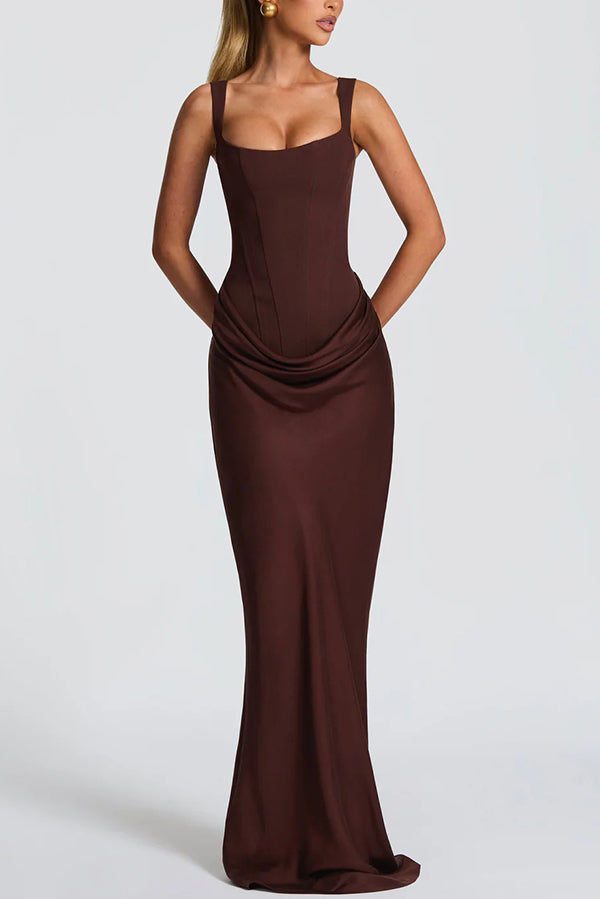 Éléonore | Vestido maxi con escote cuadrado