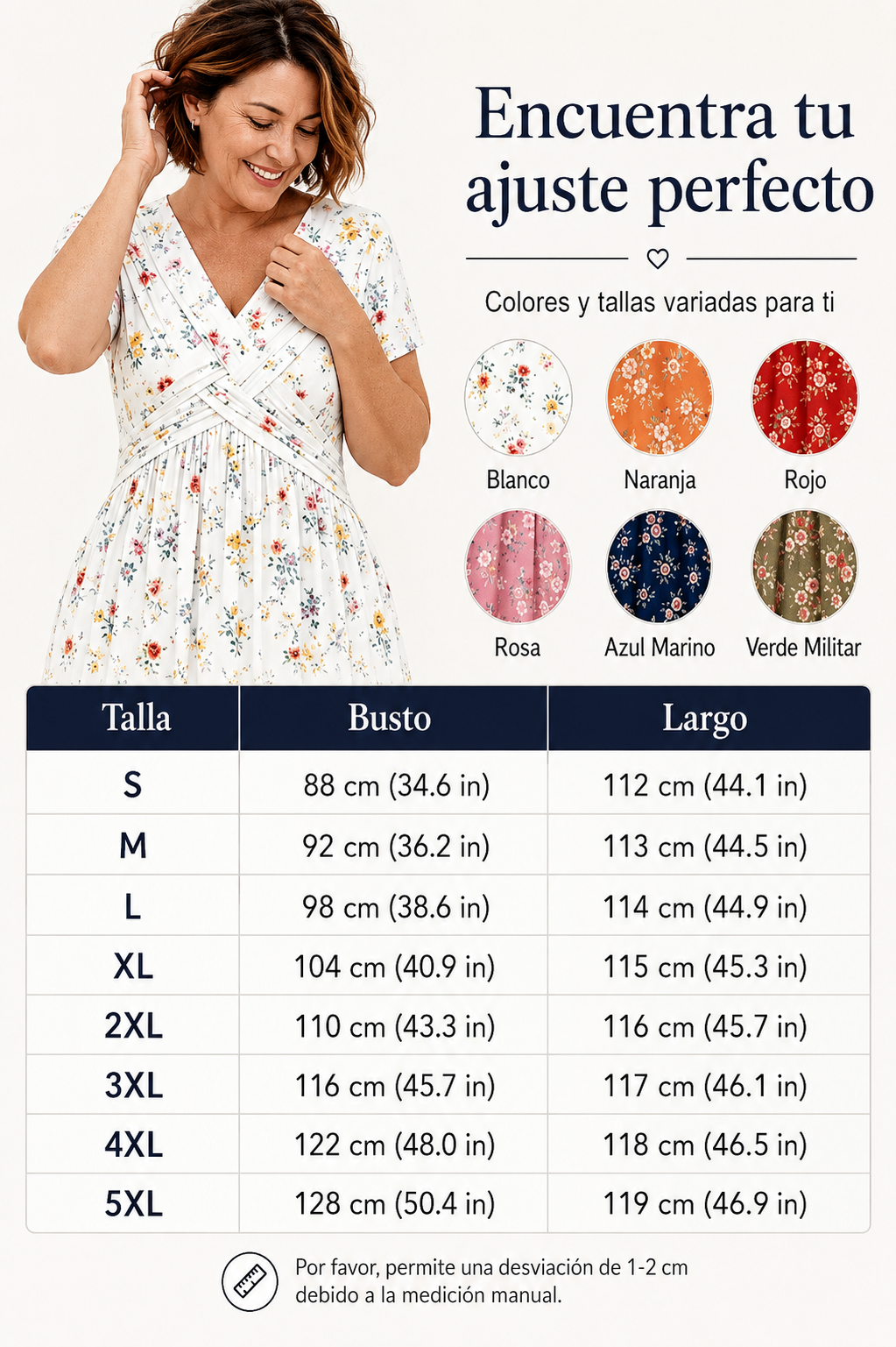 Vestido Lía – Floral con Escote V y Cintura Cruzada