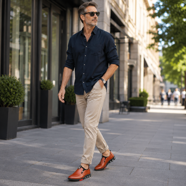 Zapatos elegantes de hombre con suela antideslizante