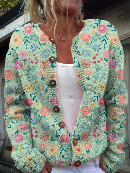 Foxfield™ | Cárdigan vintage de flores para mujer