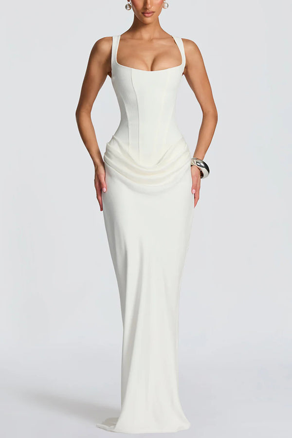 Éléonore | Vestido maxi con escote cuadrado