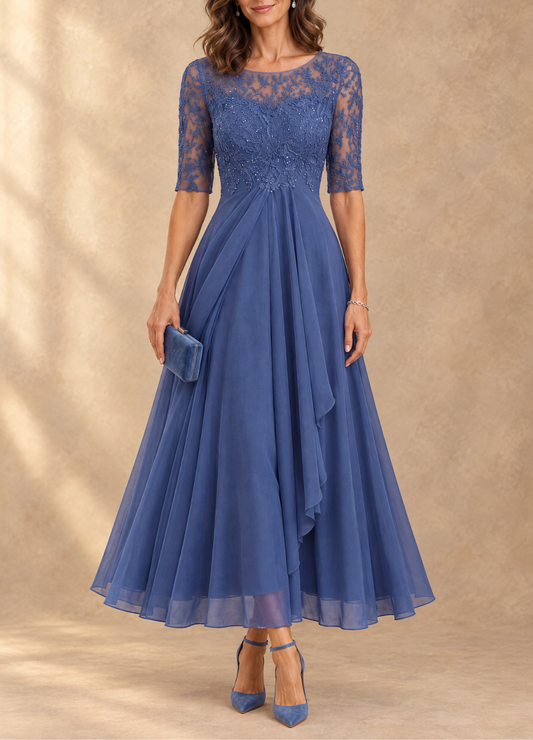 Abella | Vestido de encaje y gasa