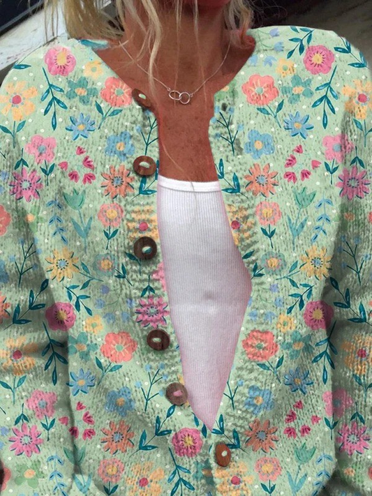Foxfield™ | Cárdigan vintage de flores para mujer