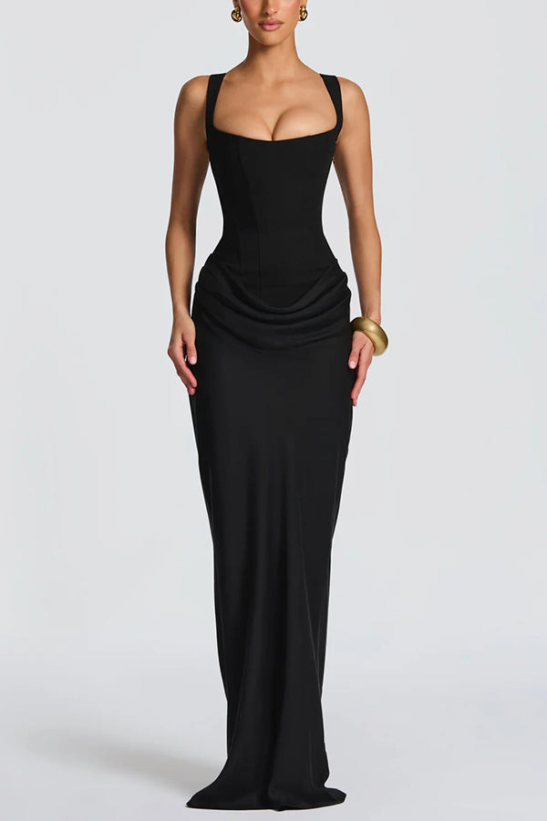 Éléonore | Vestido maxi con escote cuadrado