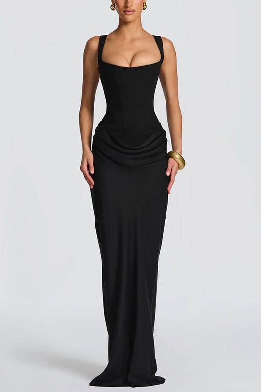 Éléonore | Vestido maxi con escote cuadrado