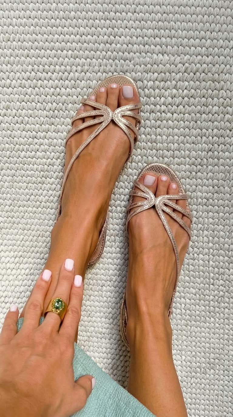 Camila ™ | Sandalias Doradas, Elegancia Estival