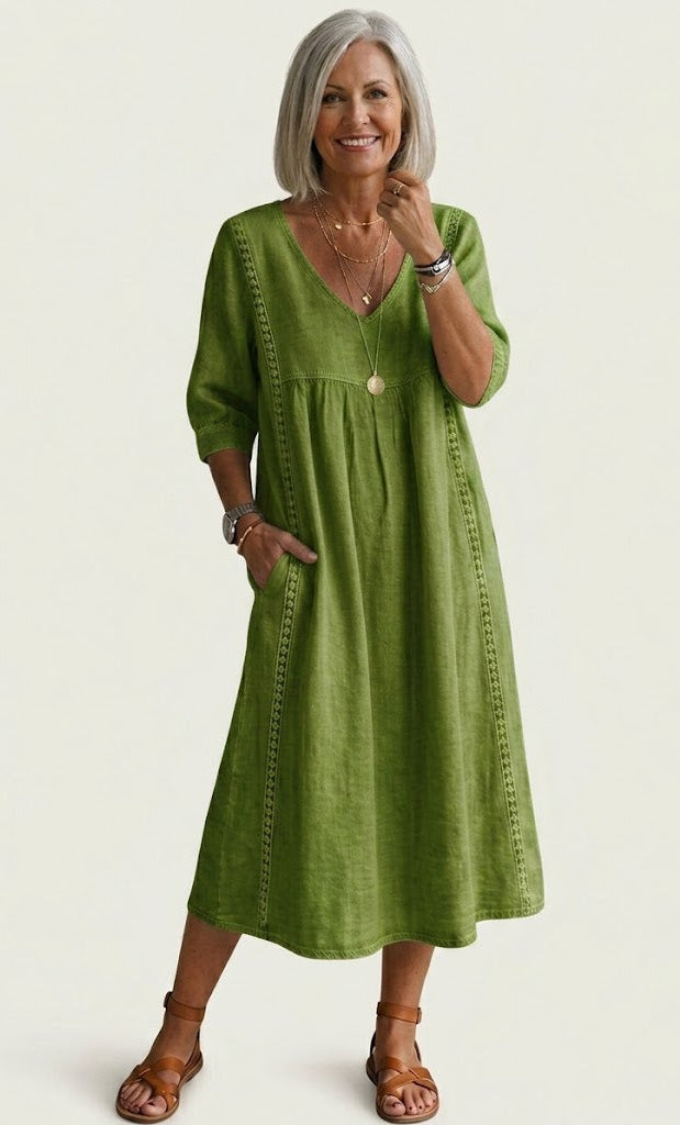 Juliette | Vestido maxi elegante de corte en A