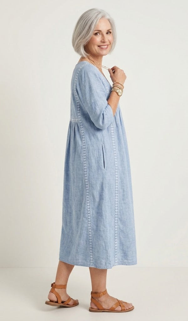 Juliette | Vestido maxi elegante de corte en A