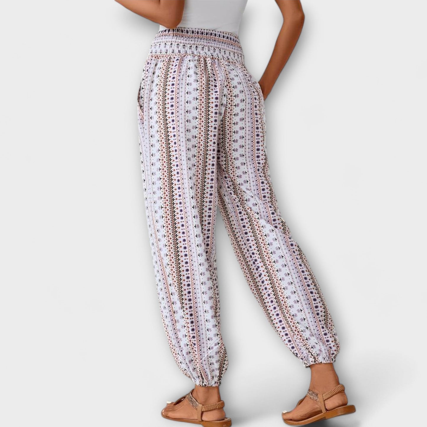 Scarlett - Pantalones con patrón étnico