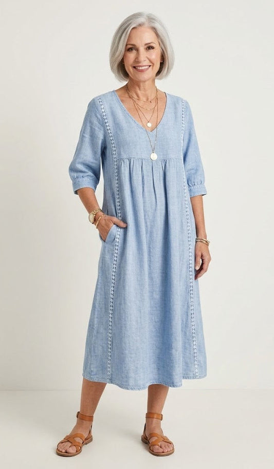 Juliette | Vestido maxi elegante de corte en A